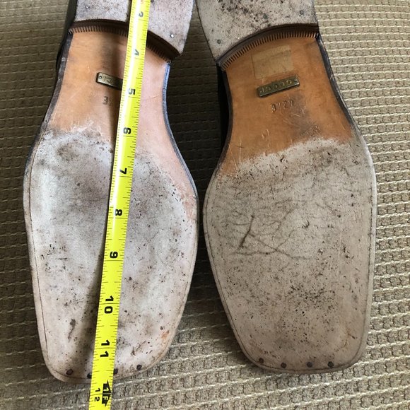 Gucci Men's Black Leather Oxford Shoes . - Picture 10 of 15